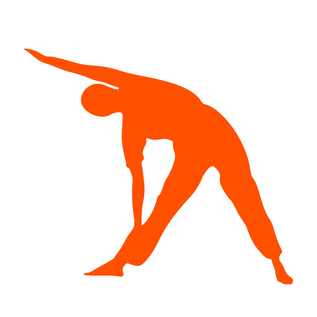 Icon showing person doing a yoga post while wearing Tingle Toes toe spreaders